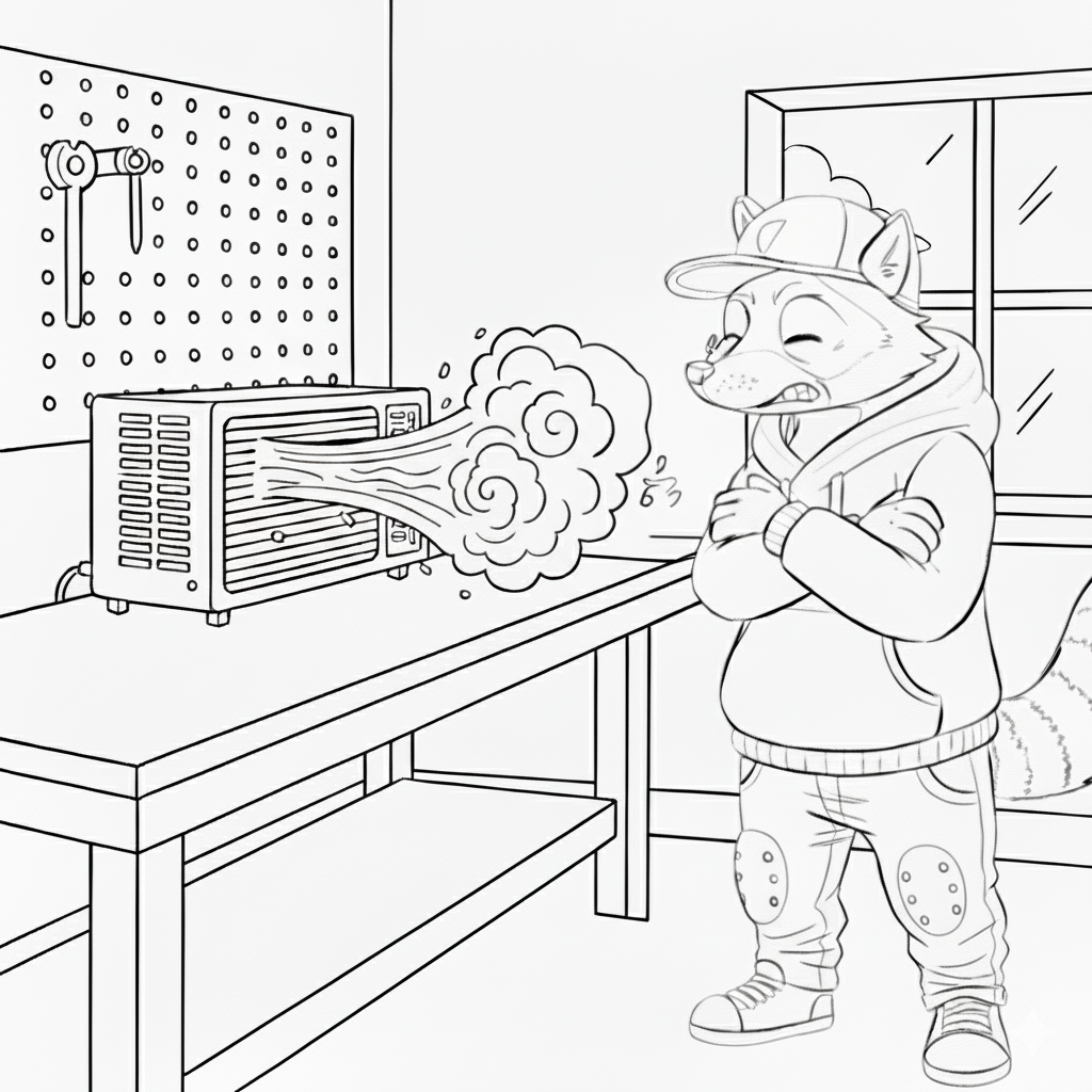 Preview of Freddie's AC Adventure Coloring Page