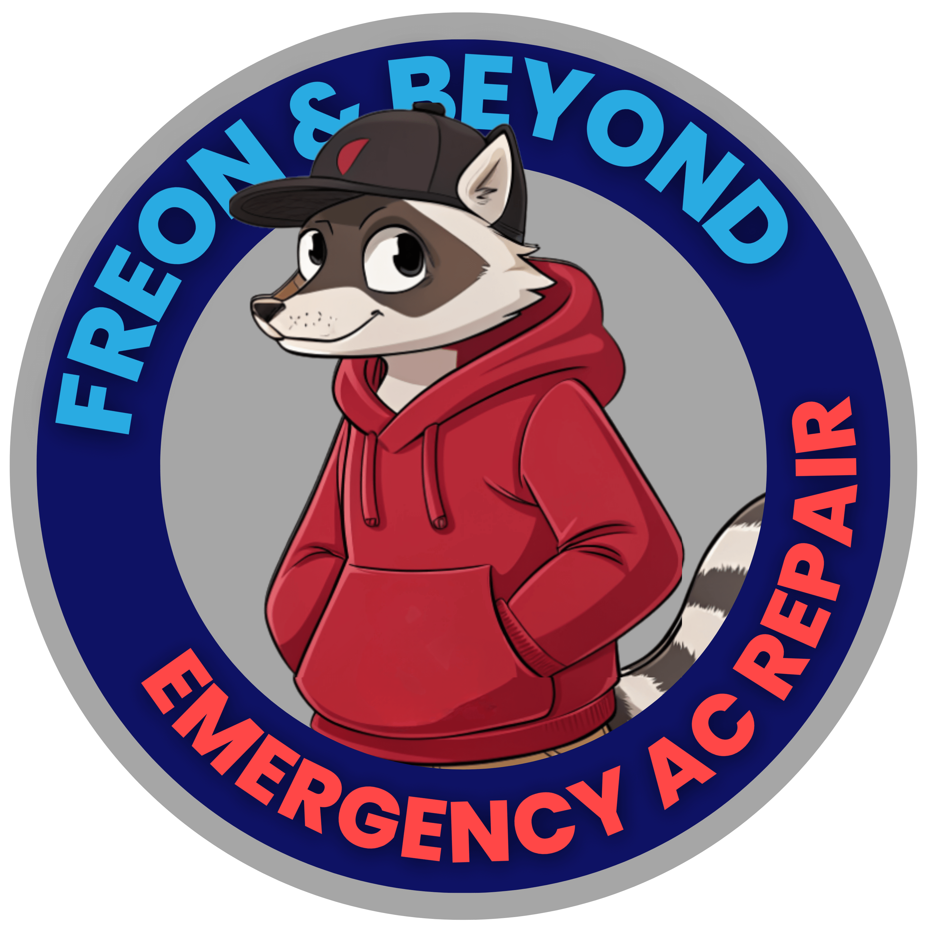 Circular Freon & Beyond Logo with Ringtail mascot.